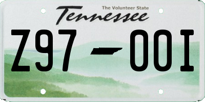 TN license plate Z9700I