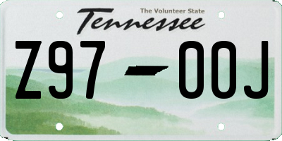 TN license plate Z9700J