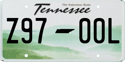 TN license plate Z9700L