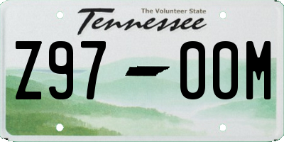 TN license plate Z9700M