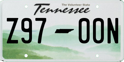 TN license plate Z9700N