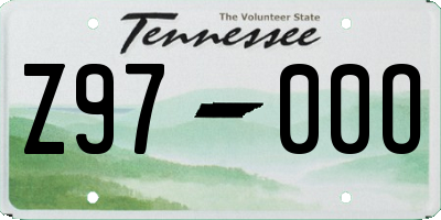TN license plate Z9700O