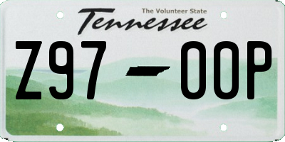 TN license plate Z9700P