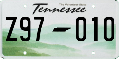 TN license plate Z9701O