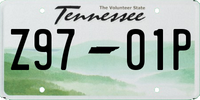 TN license plate Z9701P