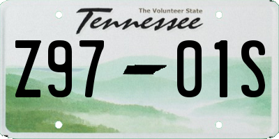 TN license plate Z9701S