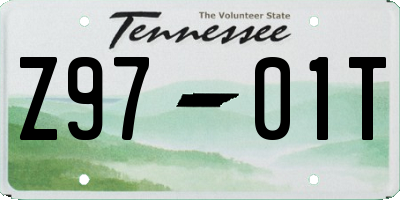 TN license plate Z9701T