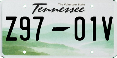 TN license plate Z9701V