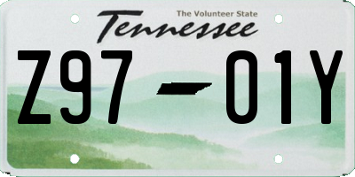 TN license plate Z9701Y