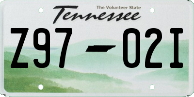 TN license plate Z9702I