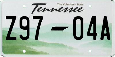 TN license plate Z9704A