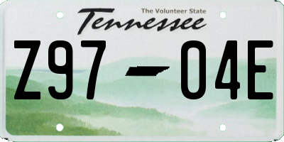 TN license plate Z9704E