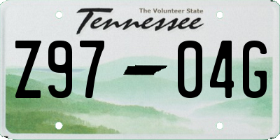 TN license plate Z9704G