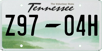 TN license plate Z9704H