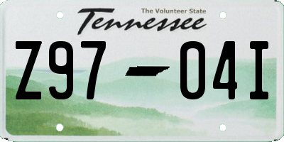 TN license plate Z9704I