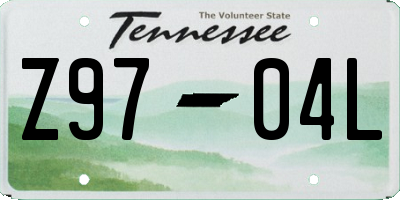 TN license plate Z9704L