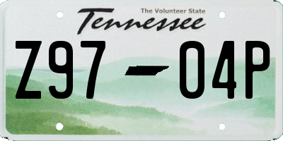 TN license plate Z9704P
