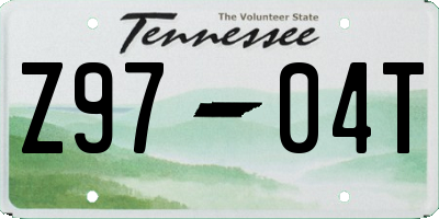 TN license plate Z9704T