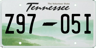 TN license plate Z9705I