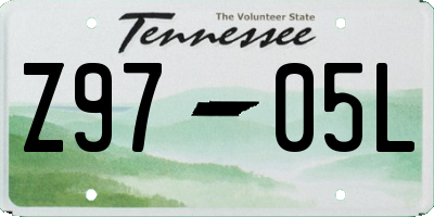 TN license plate Z9705L