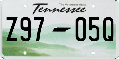 TN license plate Z9705Q