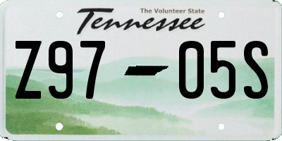 TN license plate Z9705S