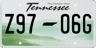 TN license plate Z9706G