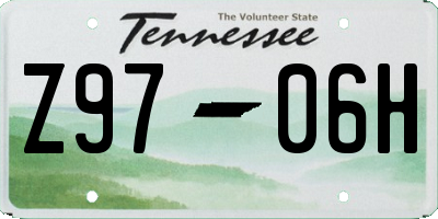 TN license plate Z9706H