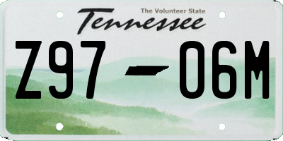 TN license plate Z9706M