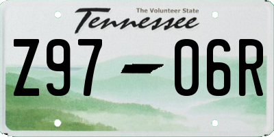 TN license plate Z9706R