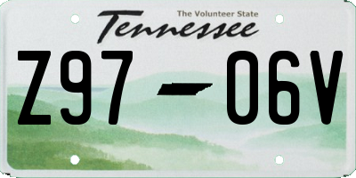 TN license plate Z9706V