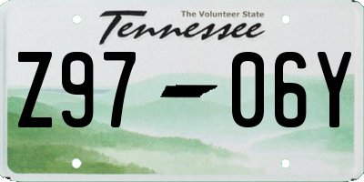 TN license plate Z9706Y