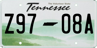 TN license plate Z9708A