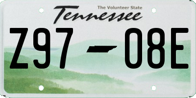 TN license plate Z9708E