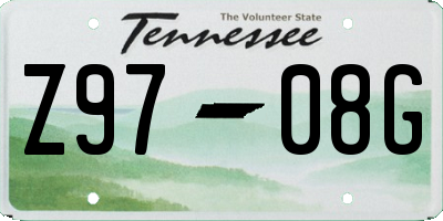 TN license plate Z9708G