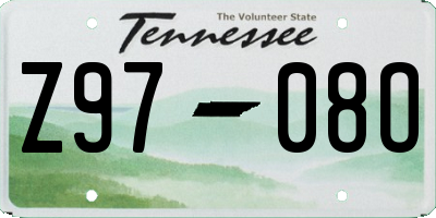 TN license plate Z9708O