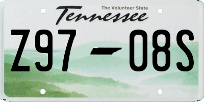 TN license plate Z9708S