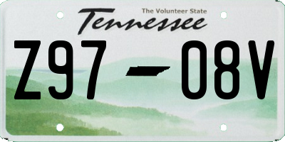 TN license plate Z9708V