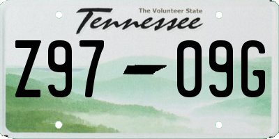 TN license plate Z9709G