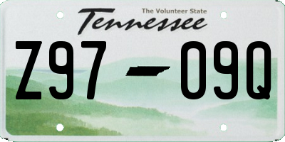 TN license plate Z9709Q