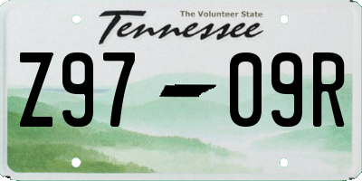 TN license plate Z9709R