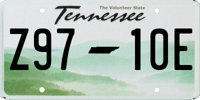 TN license plate Z9710E