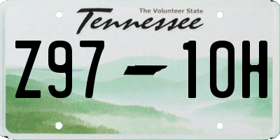 TN license plate Z9710H