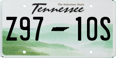 TN license plate Z9710S