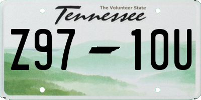 TN license plate Z9710U