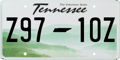 TN license plate Z9710Z