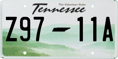 TN license plate Z9711A