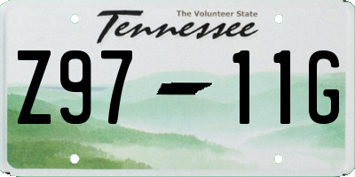 TN license plate Z9711G