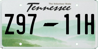 TN license plate Z9711H