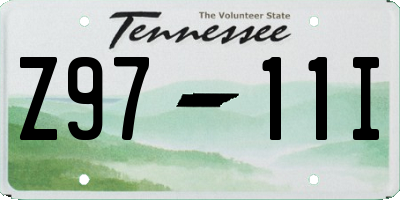 TN license plate Z9711I